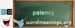 WordMeaning blackboard for patency